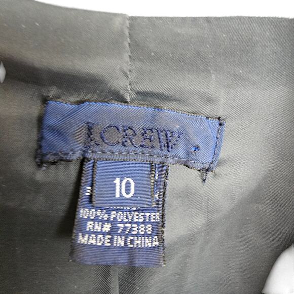 J Crew Womens Virgin Wool Blazer Size 10 Dark Academia Preppy Classic Old Money - Picture 6 of 8